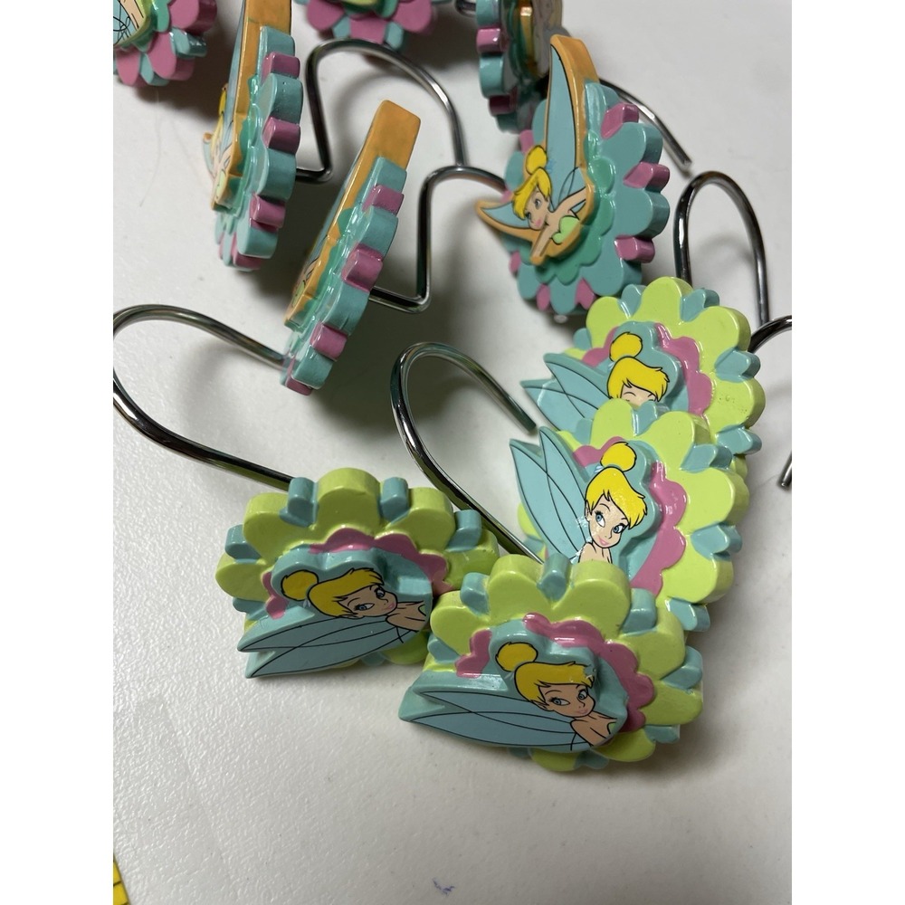 Disney Tinkerbell Shower Curtain Hooks Set‎ of 12 Fairies